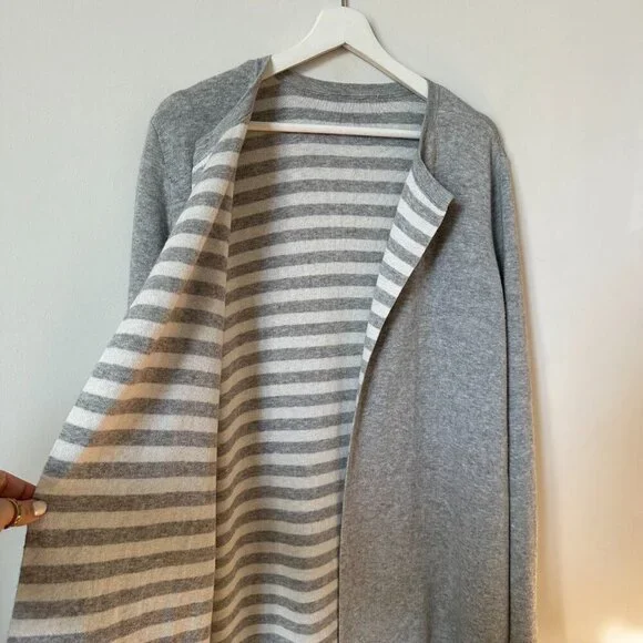Eileen Fisher Organic Cotton Cashmere Reversible Cardigan - Picture 6 of 7